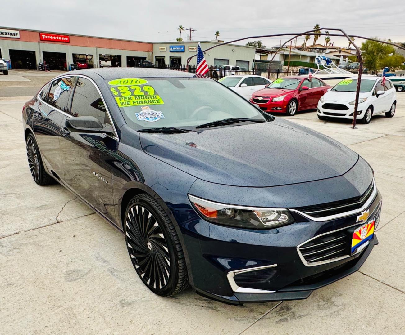 2016 Blue /Grey Chevrolet Malibu , located at 2190 Hwy 95, Bullhead City, AZ, 86442, (928) 704-0060, 0.000000, 0.000000 - 2016 Chevrolet Malibu LS. 1 owner only 74k miles . New tires custom wheels , 1.5i4 engine . Automatic . Bluetooth , backup camera . Power window locks , cold ac . 30 day 1000 mile warranty . - Photo#2